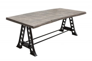 MASA DINING 220CM MAMMUT 39756 DIN LEMN MASIV DE SALCAM STIL INDUSTRIAL - Img 6