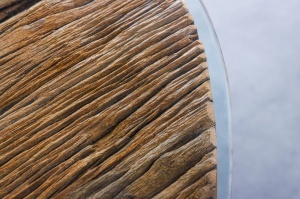 MASA DINING BARRACUDA, OVALA 220CM, REALIZATA DIN LEMN DE TEX, BLAT DE STICLA SI SUPORT DIN METAL, CULOARE MARO/NATURAL- CROM, ARTIM GROUP - Img 8
