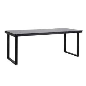 MASA DINING BEAUMONT, 230 CM, EFECT DE MARMURA NEAGRA/NEGRU , DIN MARMURA ARTIFICIALA SI METAL, RICHMOND INTERIORS