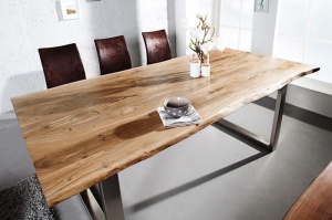 MASA DINING DIN LEMN MASIV DE SALCAM, MAMMUT 38794 + 39391 STIL VINTAGE