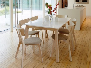 MASA DINING EXTENSIBILA NARVIK DIN LEMN SI MDF STIL SCANDINAV - Img 1