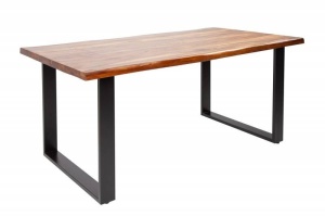 MASA DINING LEMN MASIV 180CM, FIREWOOD, COD 41511, DIN METAL SI LEMN MASIV, STIL INDUSTRIAL - Img 6