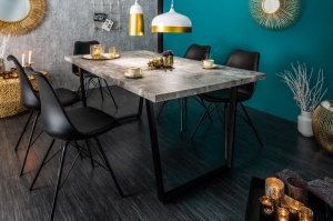 MASA DINING, LOFT, CU ASPECT BETON, MDF INFOLIAT SI METAL, DESIGN VINTAGE INDUSTRIAL