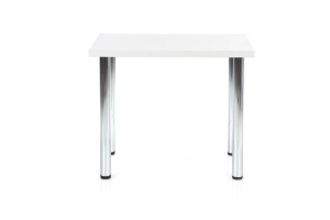 MASA DINING MODEX, ALB/CROM, 90 CM, BLAT DIN PAL SI PICIOARE DIN METAL , STIL MODERN - Img 3