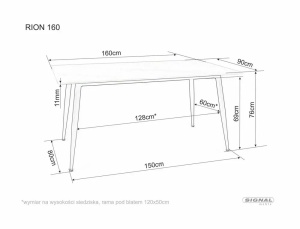 MASA DINING RION, 160 CM, EFECT DE MARMURA ALBA/NEGRU MAT, BLAT DIN CERAMICA SI PICIOARE DIN METAL, STIL MODERN - Img 8