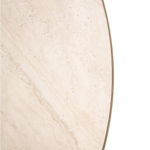 MASA DINING ROTUNDA, TIVOLI 130CM, CERAMICA, METAL SI MDF, ALB/CREM, RICHMOND INTERIORS - Img 4