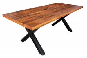 MASA DINING, WOOD ART 200CM, COD 41359, DIN LEMN MANGO, STIL INDUSTRIAL - Img 7