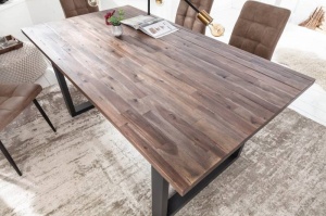 MASA DINING, WOTAN II 200CM, COD 40989, DIN LEMN MASIV, DESIGN INDUSTRIAL - Img 3