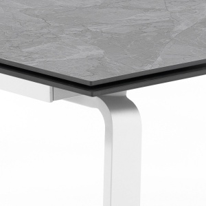 MASA ELEGANTA DIN CERAMICA 160/240CM, DEEM, COD 4655, STIL MODERN, REALIZATA DIN METAL SI CERAMICA - Img 4