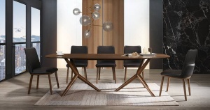 MASA ELEGANTA, OFFICE, 240CM, COPENHAGA, COD 4000, STIL MODERN, REALIZATA DIN MDF SI LEMN MASIV