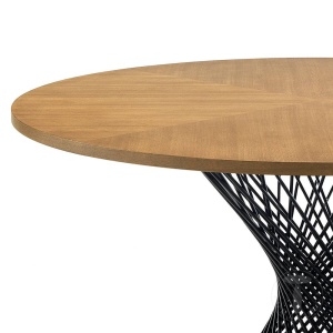 MASA ELEGANTA ROTUNDA 137CM, CLEW, COD 4171, STIL MODERN, REALIZATA DIN METAL SI MDF - Img 2