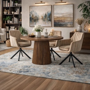 MASA EXTENSIBILA 120/200CM, ARTIM MEBLE, REALIZATA DIN MDF, CULOARE NUC, STIL MODERN - Img 5