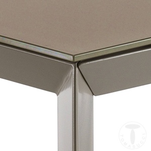 MASA EXTENSIBILA ELEGANTA 160/220CM, BLADE GRI, COD 2440, STIL MODERN, REALIZATA DIN METAL SI STICLA