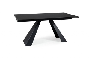 MASA EXTENSIBILA SALVADORE SAHARA, EFECT DE MARMURA/NEGRU, 160/240 CM, STICLA, CERAMICA ITALIANA SI METAL, STIL MODERN - Img 8