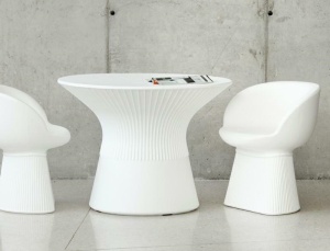 MASA EXTERIOR ILUMINATA CAPRI 75 SOLAR STIL MODERN B2
