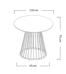 MASA LIVING DIN METAL SI FURNIR GLAM WALNUT 110 STIL MODERN B2 - Img 6