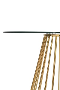 MASA LIVING DIN METAL SI TRANSPARENT/AURIU, GLAM GLASS 100, STIL MODERN B2 - Img 2