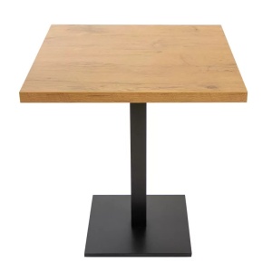 MASA PENTRU CAFENEA, 80x80 CM, STEJAR LANCELOT/NEGRU, DIN PAL LAMINAT SI OTEL, ARTIM GROUP SELECTION - Img 4
