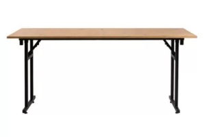 MASA PENTRU CATERING/CONFERINTE 200X100 CM, STEJAR LANCELOT/NEGRU, DIN PAL LAMINAT SI OTEL, ARTIM GROUP SELECTION - Img 3