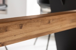 MASA SUFRAGERIE/OFFICE, GRAND OAK 200CM, LEMN MASIV SI METAL, ARTIM GROUP SELECTION - Img 4