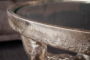 MASUTA CAFEA 56CM, MATADOR, METAL SI STICLA, BRONZ, STIL VINTAGE UNICAT - Img 6