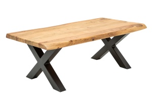 MASUTA DE CAFEA 110CM, MAMMUT, DIN LEMN MASIV DE SALCAM, STIL INDUSTRIAL - Img 3