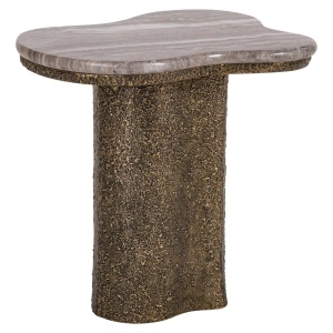 MASUTA DE CAFEA ABANDOS, 214055, CONFECTIONATA DIN MARMURA, ALUMINIU SI MDF, ALAMA ANTICHIZATA, STIL MODERN