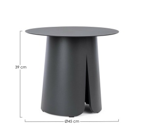MASUTA DE CAFEA BRYAN NEAGRA, CONFECTIONATA DIN ALUMINIU SI OTEL INOXIDABIL, STIL MODERN - Img 3