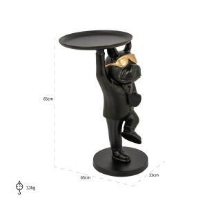 MASUTA DE CAFEA BULLIE, 8849, CONFECTIONATA DIN ALUMINIU, BLACK/GOLD, STIL MODERN - Img 5