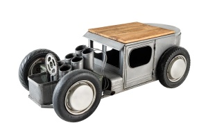 MASUTA DE CAFEA, HOT ROD 160CM, LEMN SI METAL, MODEL DEOSEBIT - Img 6