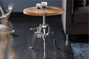 MASUTA DE CAFEA, INDUSTRIAL 45-62CM, COD 40103, DIN METAL SI LEMN, DESIGN INDUSTRIAL