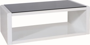 MASUTA DE CAFEA MERY ALB HIGH GLOSS STIL MODERN