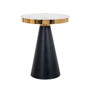MASUTA DE CAFEA OAKURA,ODIN 45 CM, CONFECTIONAT DIN METAL, MARMURA ARTIFICIALA SI OTEL INOXIDABIL STIL MODERN