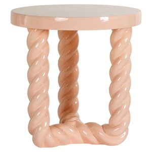 MASUTA DE CAFEA ROSLY PINK 45Ø, 825248, CONFECTIONATA DIN POLIRASINA, STIL MODERN