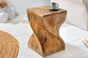MASUTA DE CAFEA/TABURET 45CM, TWIST, LEMN MASIV, DESIGN MODERN, COD 43849 - Img 1