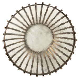MASUTA DE CAFEA VOLANTE, 211932, CONFECTIONATA DIN METAL SI STICLA CULOAREA AURIU, STIL MODERN - Img 2
