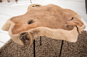 MASUTA DE CAFEA, WILD, COD 36578, DIN LEMN MASIV DE TEC DESIGN RUSTIC - Img 1