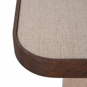 MASUTA DE CAFEA WILLOX, 214290, CONFECTIONATA DIN LEMN MASIV DE STEJAR, PAL, TEXTIL, METAL SI STICLA, MARO SI BEJ, STIL MODERN - Img 3