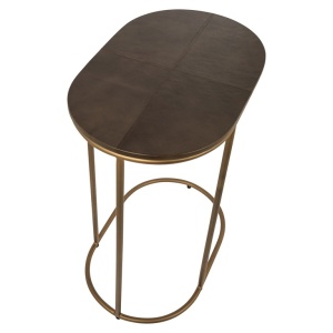 MASUTA DE CAFEA ZILON MARO, 825283, CONFECTIONATA DIN METAL, MDF SI PIELE, STIL MODERN - Img 4