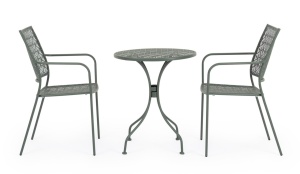 MASUTA DE GRADINA LIZETTE VERDE, CONFECTIONATA DIN METAL SI STICLA, STIL MODERN - Img 4