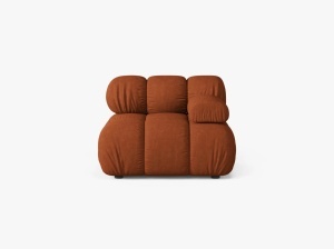 MODUL CANAPEA BELLIS, PE DREAPTA, CARAMIZIU, CU TAPITERIE IN TEXTIL STRUCTURAT LIBERTY, MICADONI