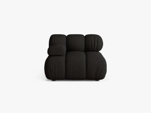 MODUL CANAPEA BELLIS, PE STANGA, NEGRU, CU TAPITERIE DIN TEXTIL STRUCTURAT LIBERTY, MICADONI