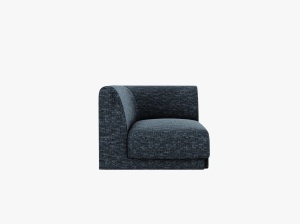 MODUL CANAPEA MILEY, ALBASTRU, CU TAPITERIE DIN TEXTIL CHENILLE HAGA, MICADONI