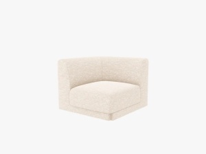 MODUL CANAPEA MILEY, BEJ DESCHIS, CU TAPITERIE DIN TEXTIL CHENILLE HAGA, MICADONI - Img 2