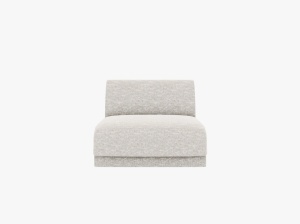 MODUL CANAPEA MILEY, CU SPATAR, ARGINTIU, CU TAPITERIE DIN TEXTIL CHENILLE EDEN, MICADONI