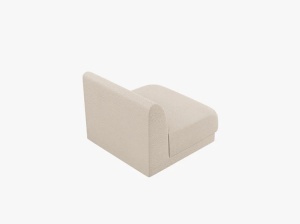 MODUL CANAPEA MILEY, CU SPATAR, BEJ, CU TAPITERIE DIN TEXTIL BOUCLE BALOO, MICADONI - Img 4