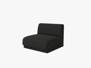MODUL CANAPEA MILEY, CU SPATAR, NEGRU, CU TAPITERIE DIN TEXTIL BOUCLE BALOO, MICADONI - Img 2