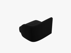 MODUL CANAPEA MILEY, PE DREAPTA, NEGRU, CU TAPITERIE DIN CATIFEA BLUVEL, MICADONI - Img 3