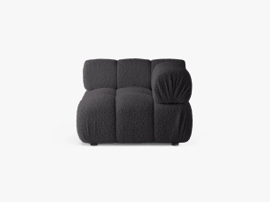 MODUL COLTAR BELLIS, GRI GRAFIT, CU TAPITERIE DIN TEXTIL BOUCLE ROLF, MICADONI