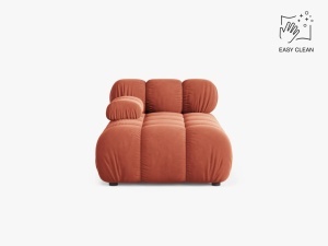 MODUL SEZLONG COLTAR BELLIS, PE STANGA, CORAI, CU TAPITERIE DIN CATIFEA VENUS, MICADONI